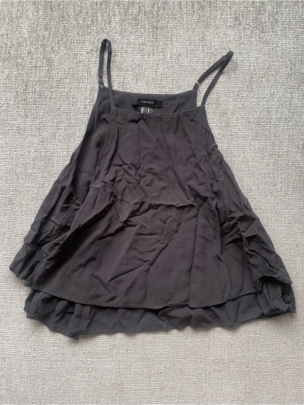 3/$20 Forever 21 Black Layered Spaghetti Strap Cami
